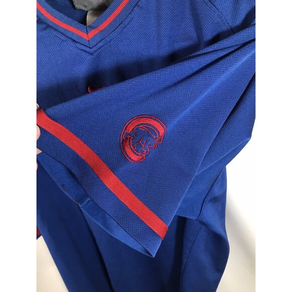Vintage Nike Chicago Cubs Blue Pullover Jersey SZ Medium MLB - Picture 4 of 7